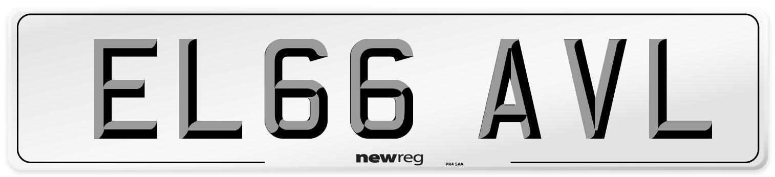 EL66 AVL Number Plate from New Reg
